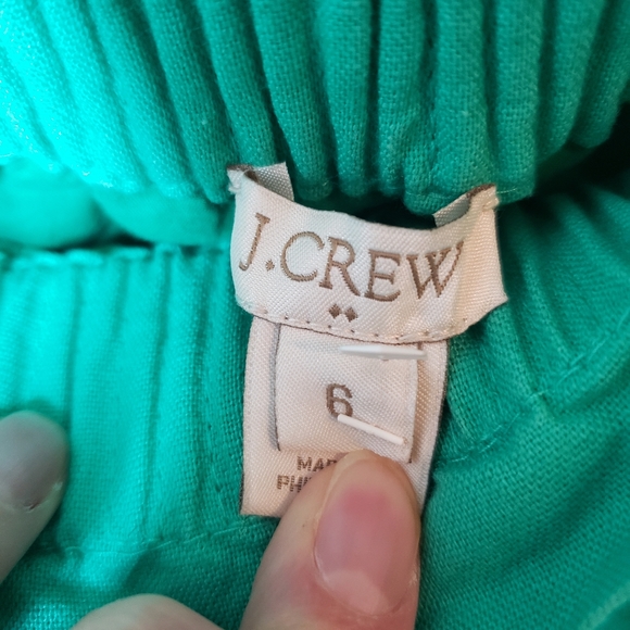 J crew bright green linen skirt size 6 - Picture 5 of 6